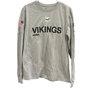 Nike Minnesota Viking 2024 Salute to Service Long Sleeve Tee Shirt Medium NFL